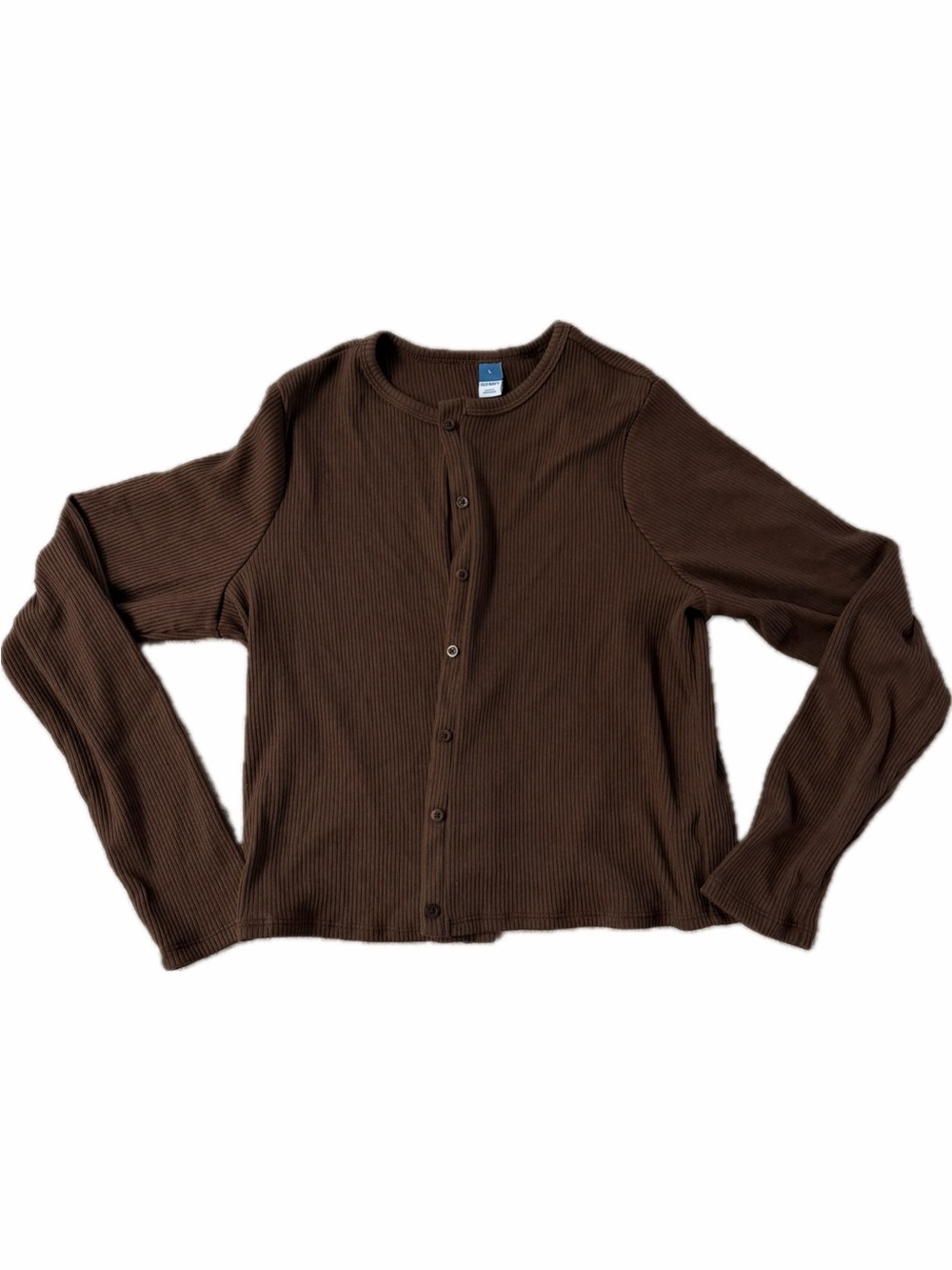 Old Navy Brown Ribbed Button-Front Cardigan